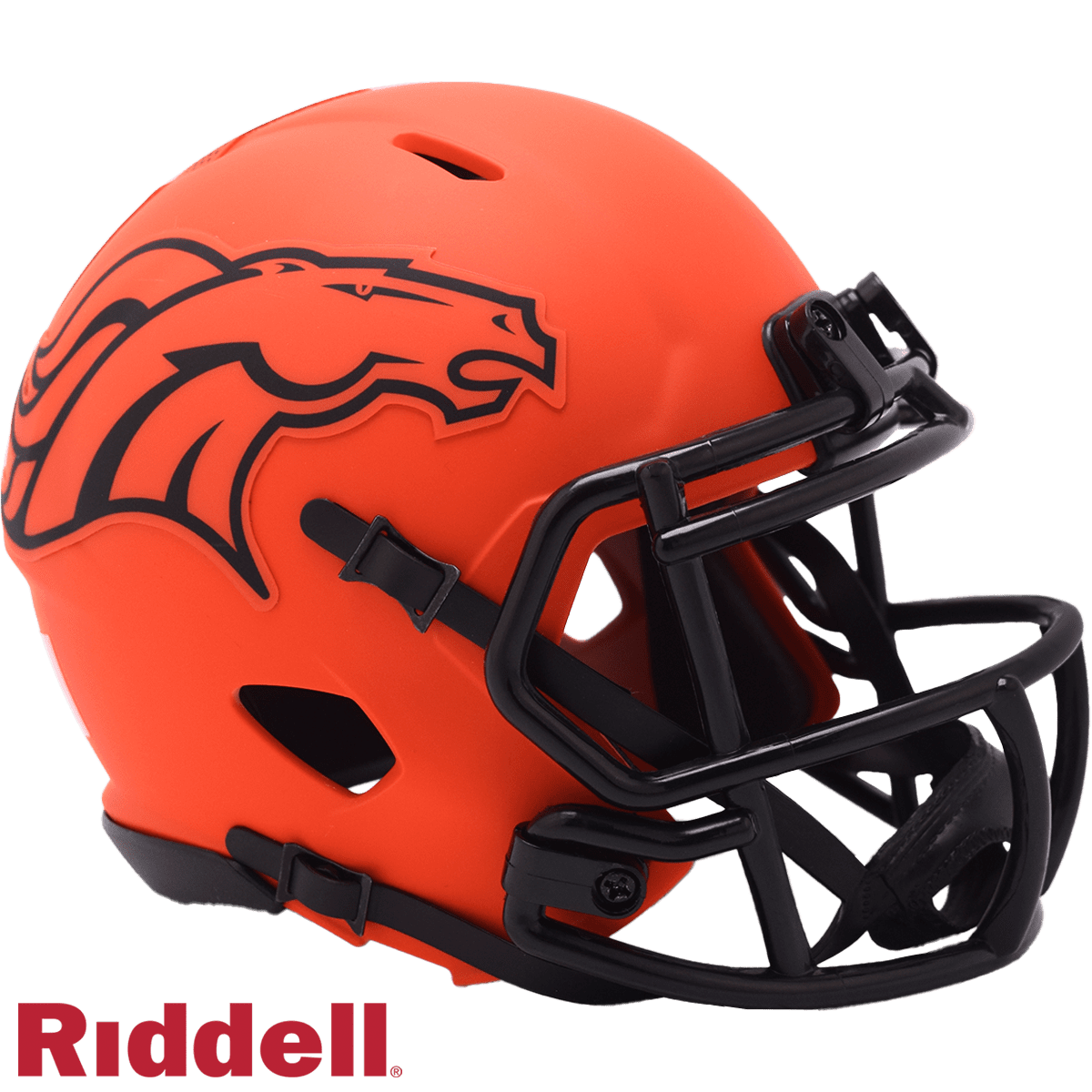 DENVER BRONCOS UNSIGNED RIDDELL 2025 RAVE SPEED MINI HELMET