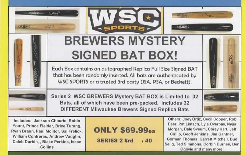WSC MYSTERY BAT BOX - MILWAUKEE BREWERS EDITION SERIES 2