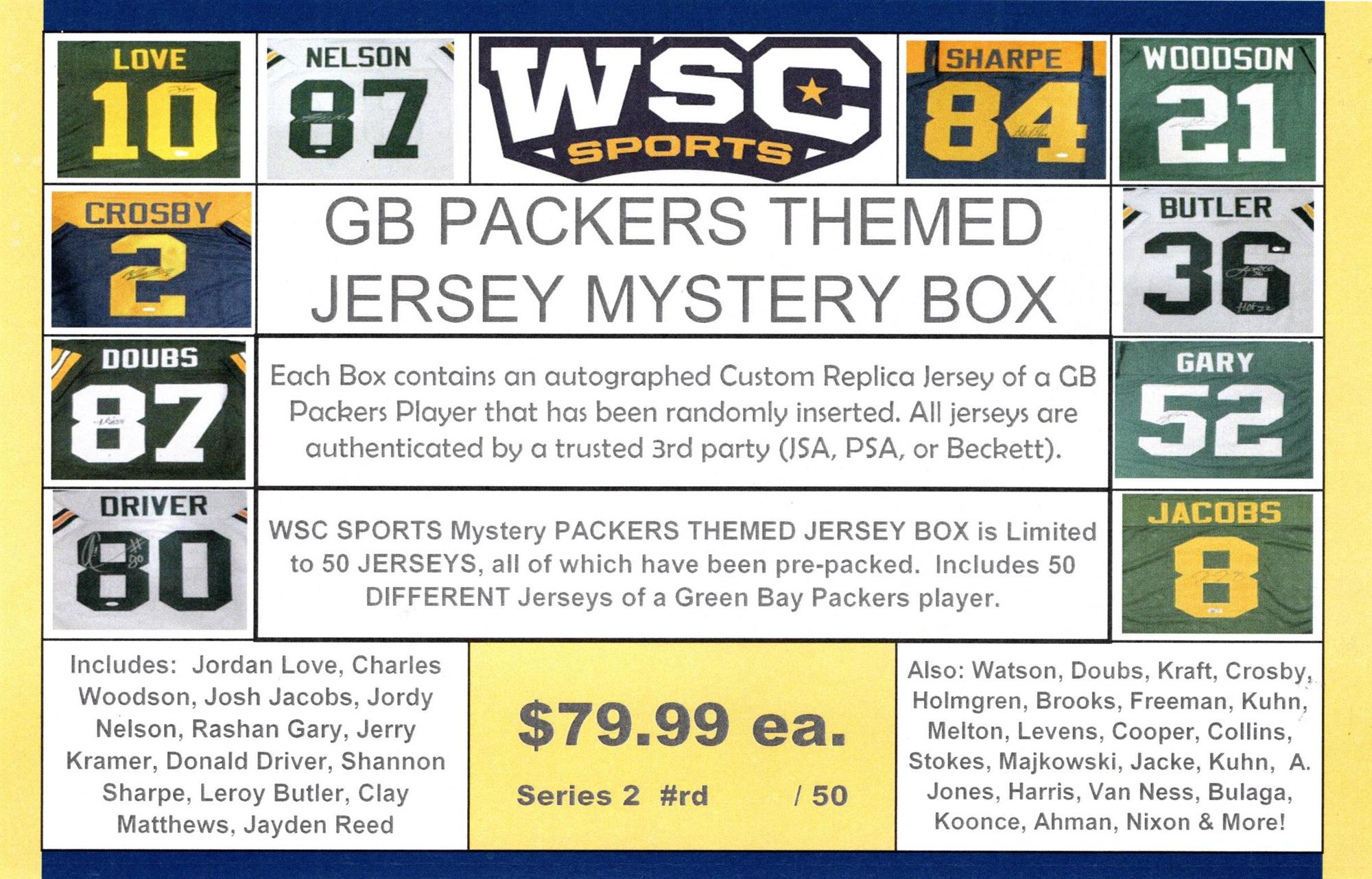 WSC MYSTERY JERSEY BOX - GB PACKERS EDITION SERIES 2