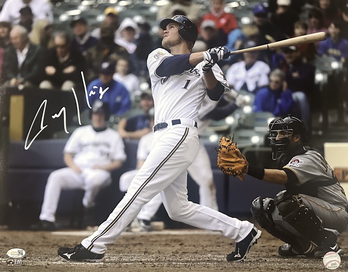 COREY HART SIGNED 16X20 BREWERS PHOTO #6 - JSA