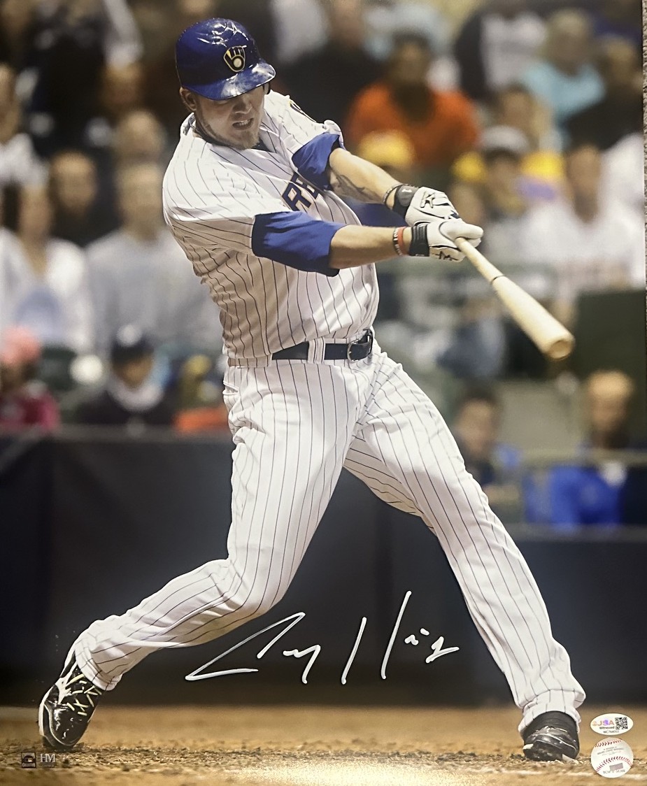 COREY HART SIGNED 16X20 BREWERS PHOTO #5 - JSA