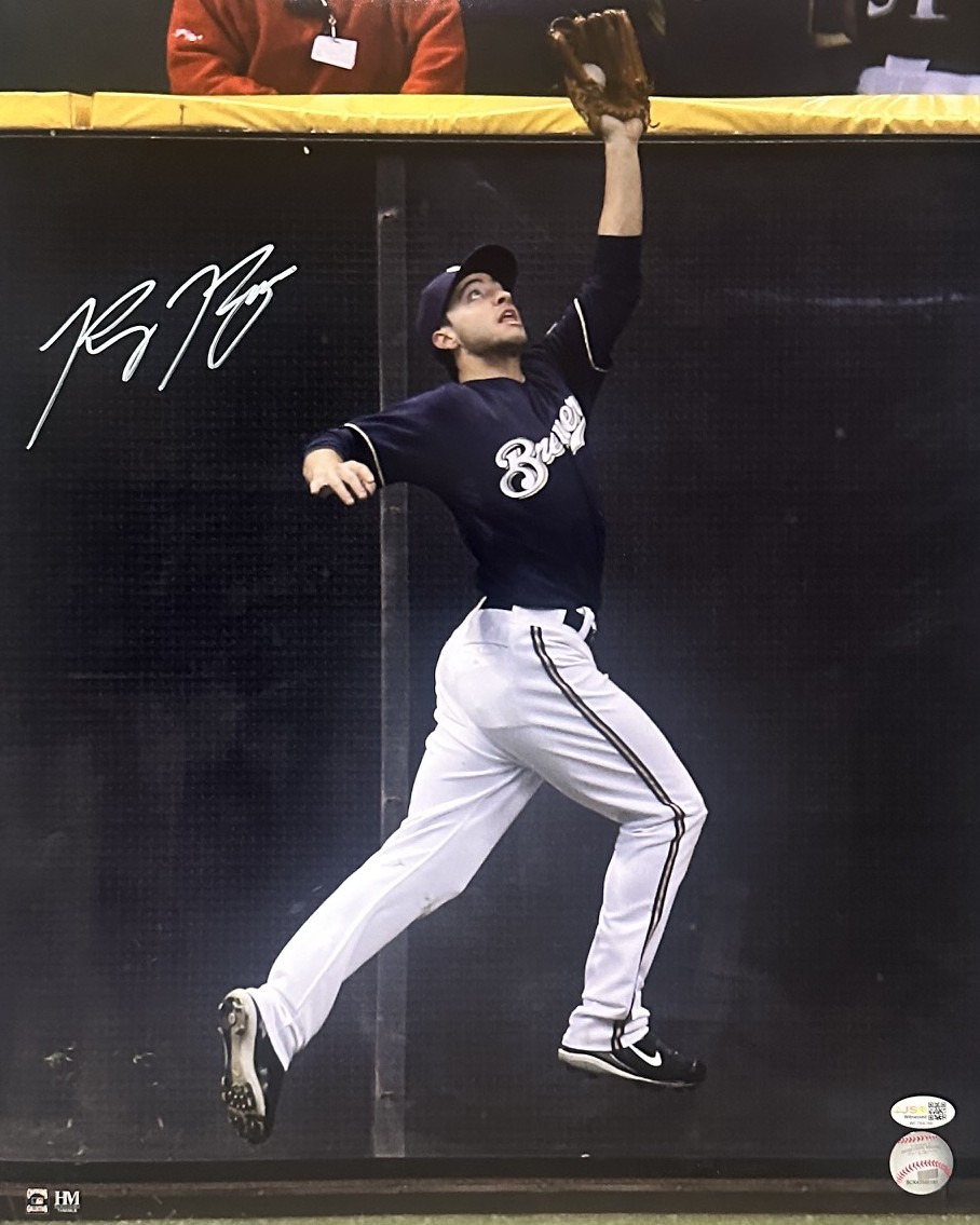 RYAN BRAUN SIGNED 16X20 BREWERS PHOTO #8 - BAS