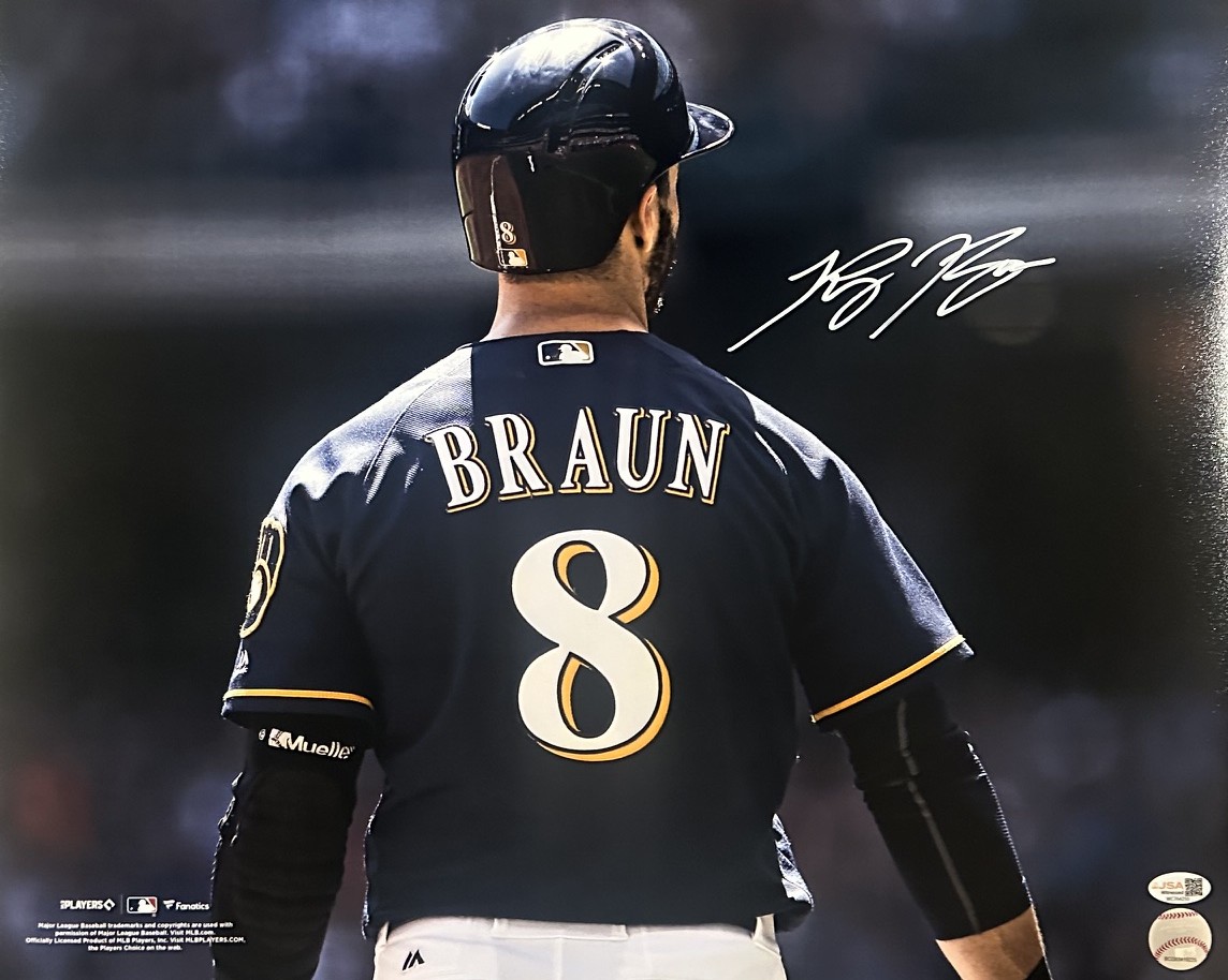 RYAN BRAUN SIGNED 16X20 BREWERS PHOTO #7 - JSA