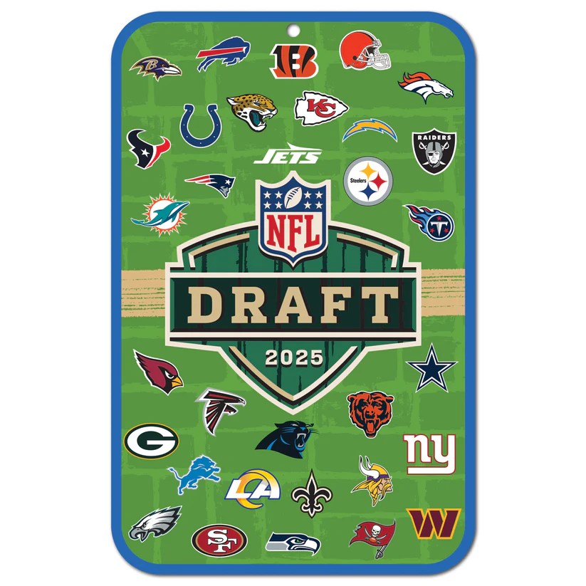 2025 NFL Draft Team Logo Plastic Sign