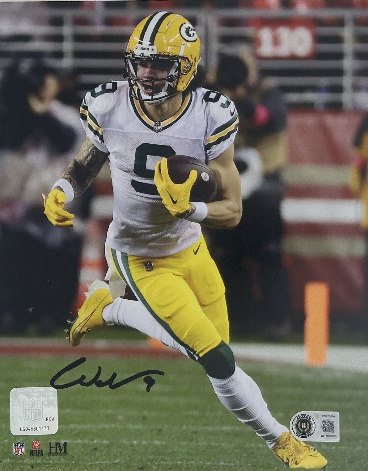 CHRISTIAN WATSON SIGNED 8X10 PACKERS PHOTO #3 - BAS
