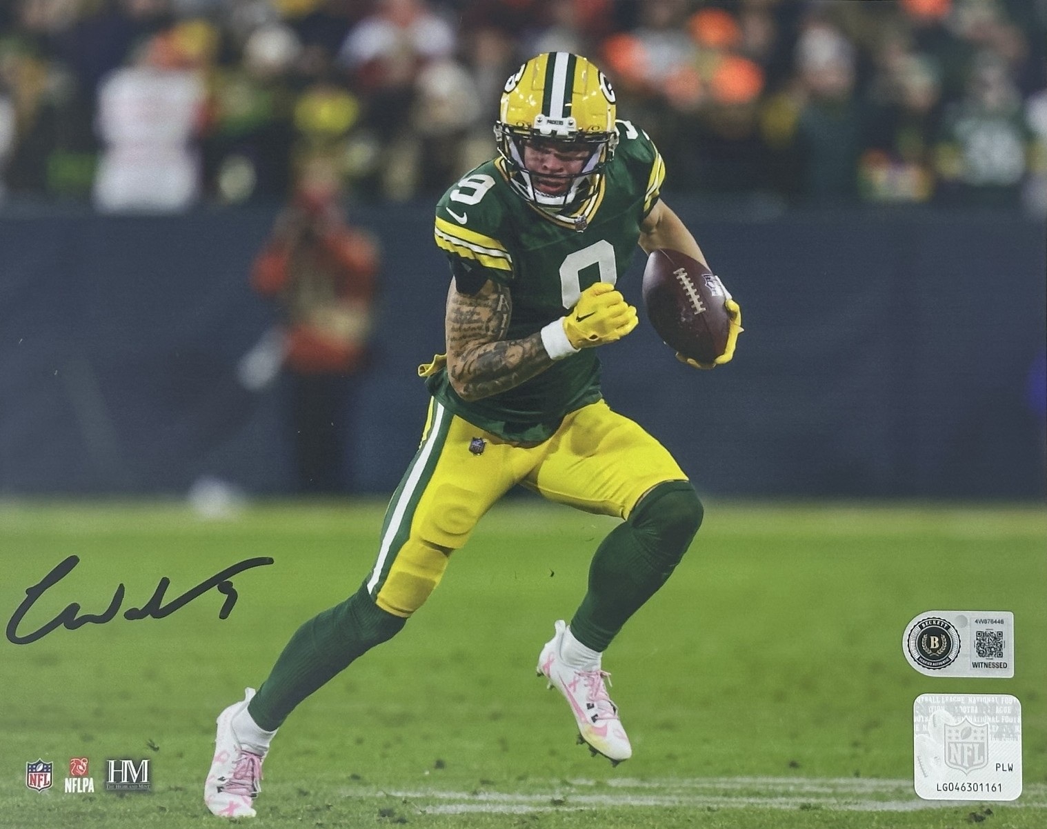 CHRISTIAN WATSON SIGNED 8X10 PACKERS PHOTO #2 - BAS