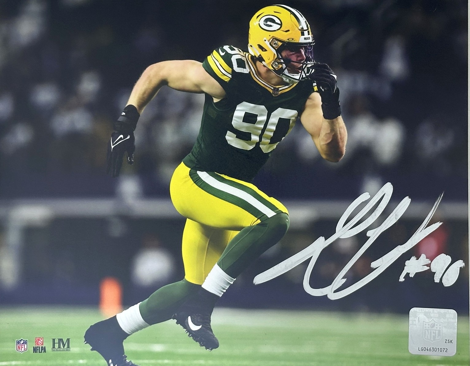 LUKAS VAN NESS SIGNED 8X10 PACKERS PHOTO #4