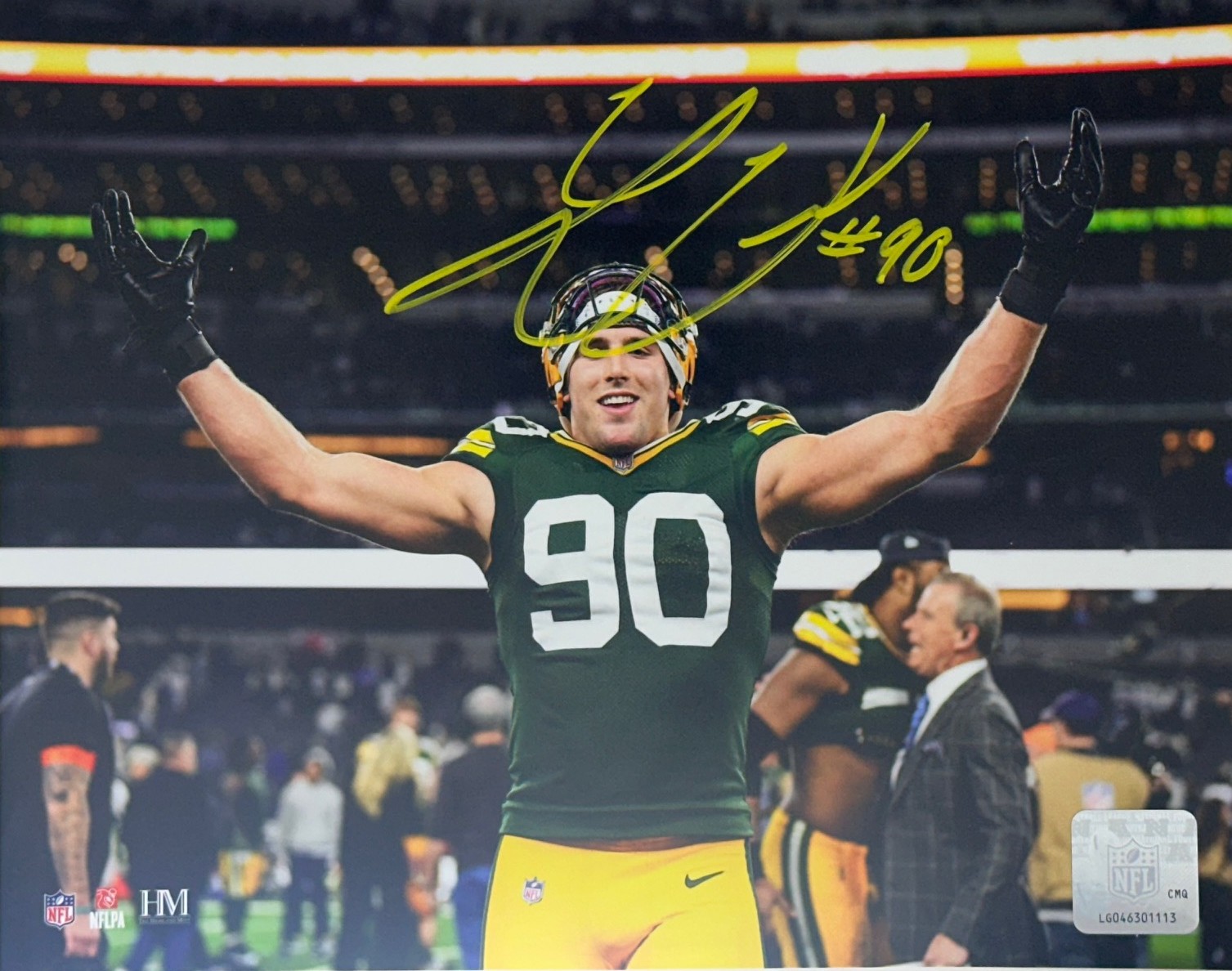 LUKAS VAN NESS SIGNED 8X10 PACKERS PHOTO #2