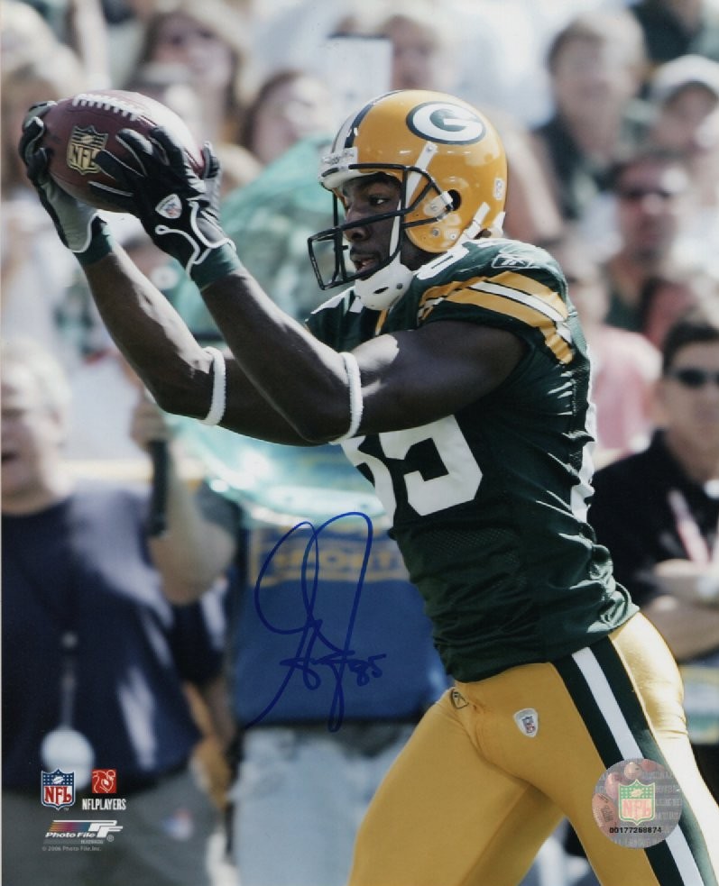 GREG JENNINGS SIGNED 8X10 PACKERS PHOTO #7