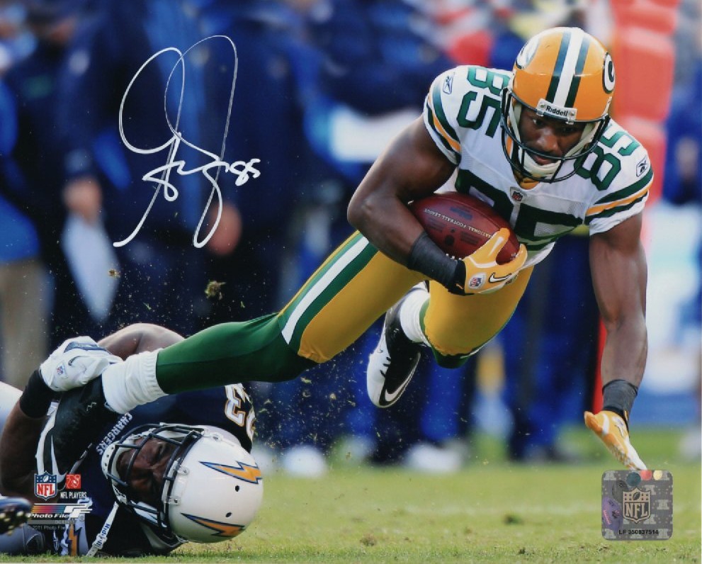 GREG JENNINGS SIGNED 8X10 PACKERS PHOTO #8