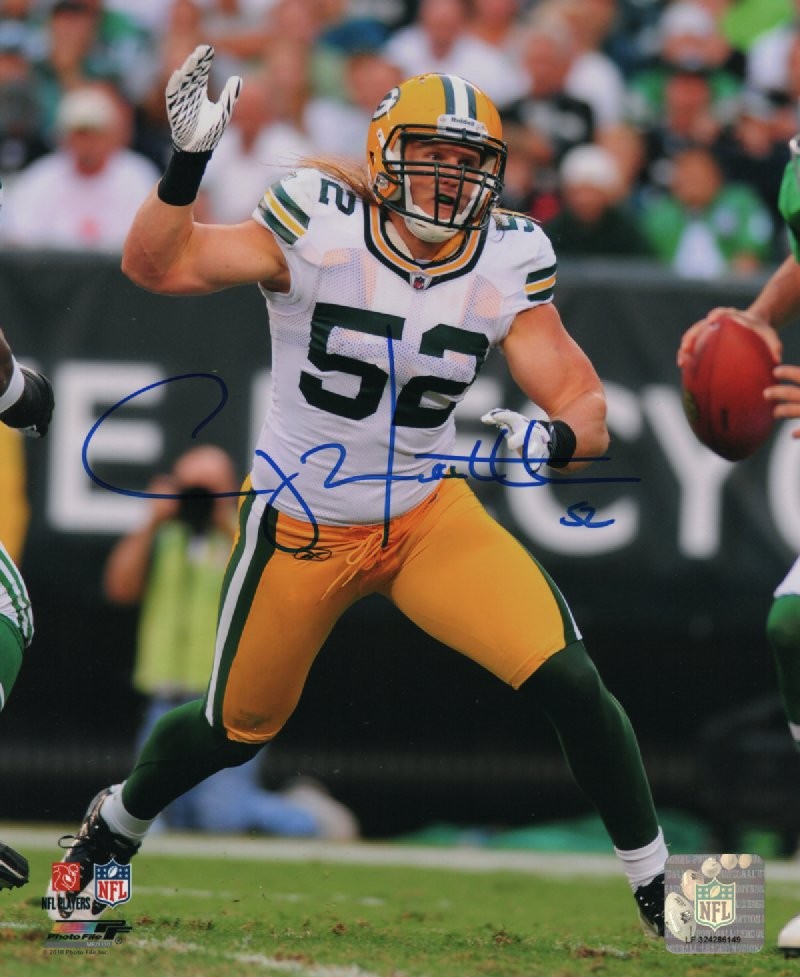 CLAY MATTHEWS SIGNED 8X10 PACKERS PHOTO #8