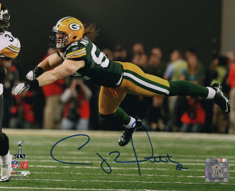 CLAY MATTHEWS SIGNED 8X10 PACKERS PHOTO #11