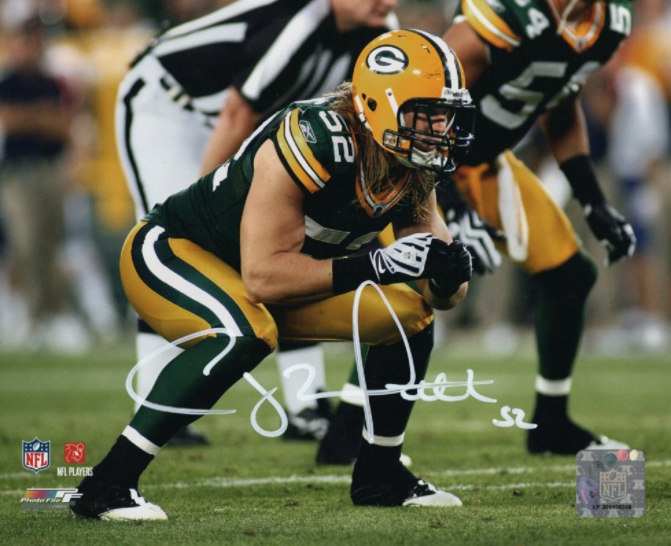 CLAY MATTHEWS SIGNED 8X10 PACKERS PHOTO #10