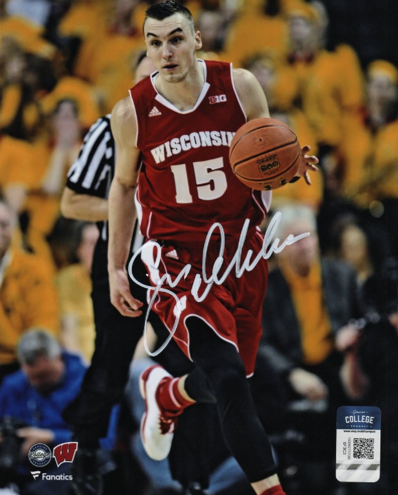 SAM DEKKER SIGNED 8X10 WI BADGERS PHOTO #2