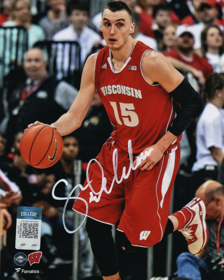 SAM DEKKER SIGNED 8X10 WI BADGERS PHOTO #3