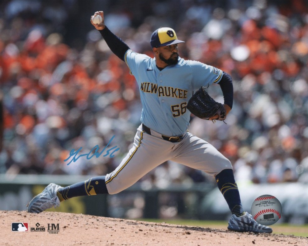GRANT ANDERSON SIGNED 8X10 BREWERS PHOTO #1