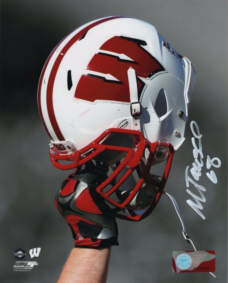 MARK TAUSCHER SIGNED BADGERS 8X10 PHOTO #3