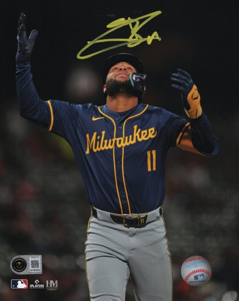 JACKSON CHOURIO SIGNED BREWERS 8X10 PHOTO #2 - MLB