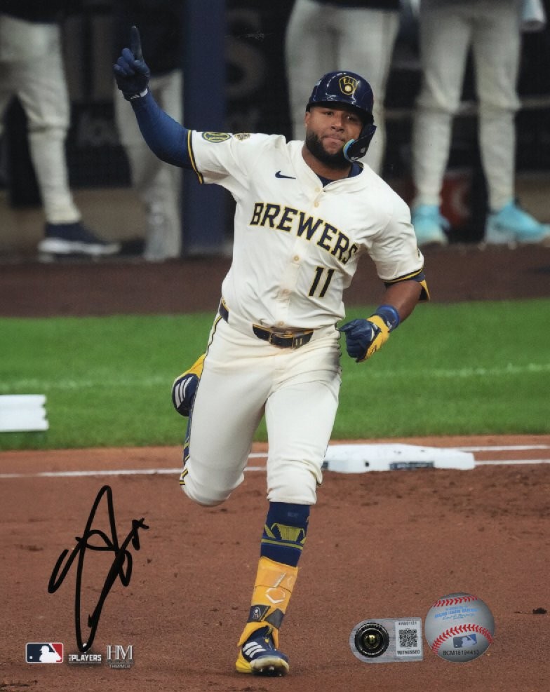 JACKSON CHOURIO SIGNED BREWERS 8X10 PHOTO #1 - MLB
