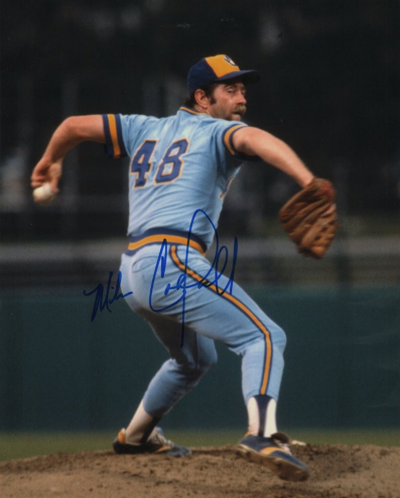 MIKE CALDWELL SIGNED 8X10 BREWERS PHOTO #11