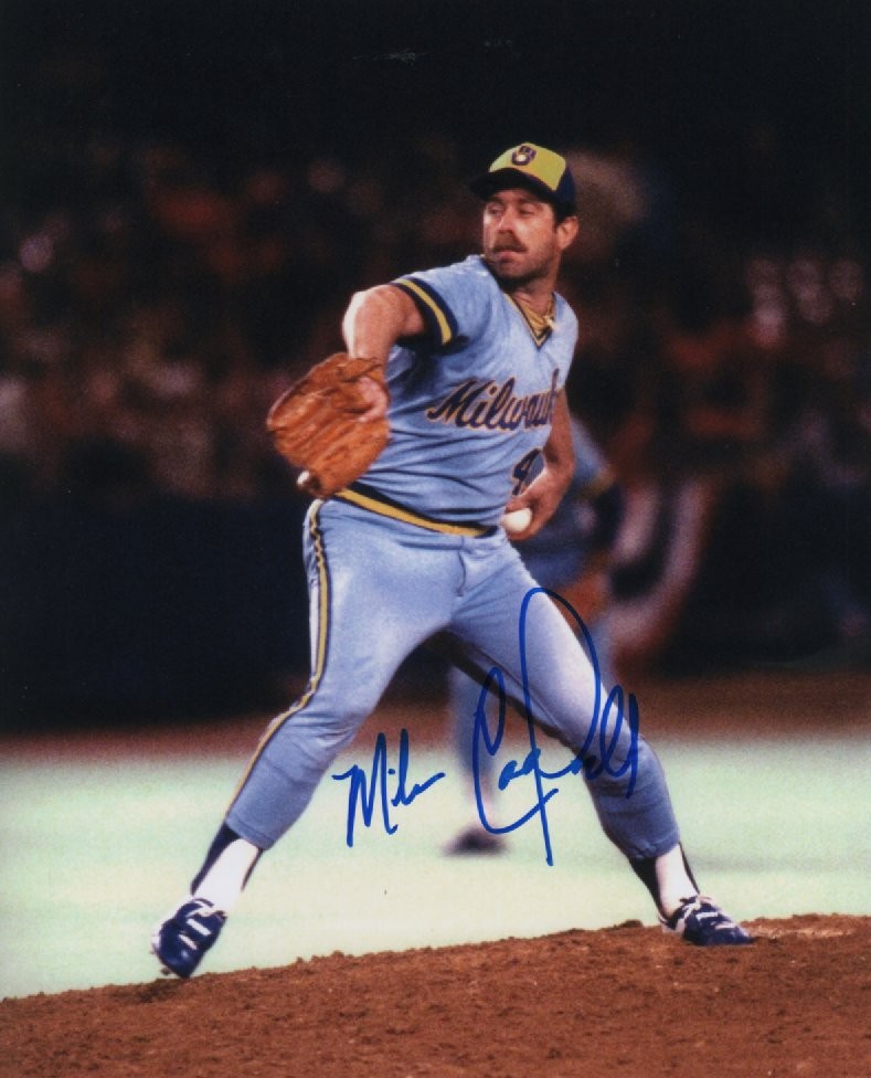MIKE CALDWELL SIGNED 8X10 BREWERS PHOTO #12