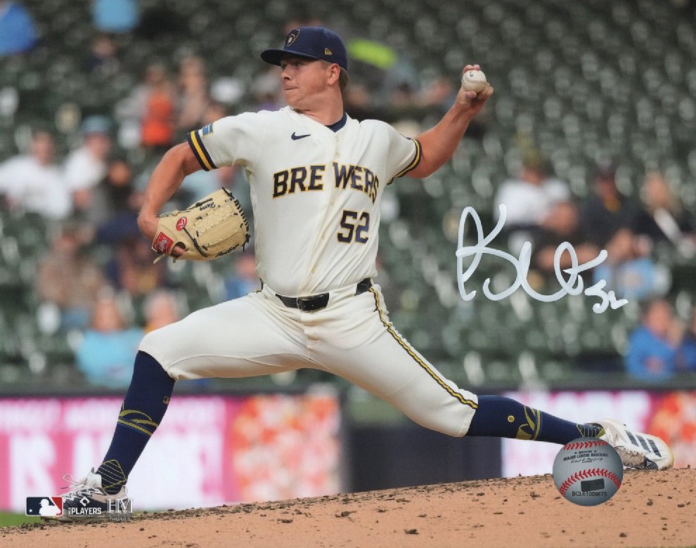 KYLE HARRISON SIGNED BREWERS 8X10 PHOTO #2
