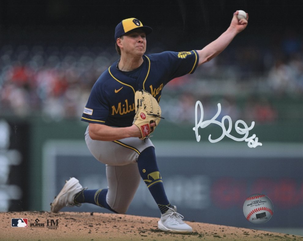 KYLE HARRISON SIGNED BREWERS 8X10 PHOTO #1