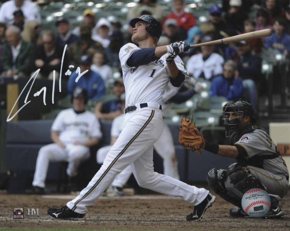 COREY HART SIGNED BREWERS 8X10 PHOTO #6