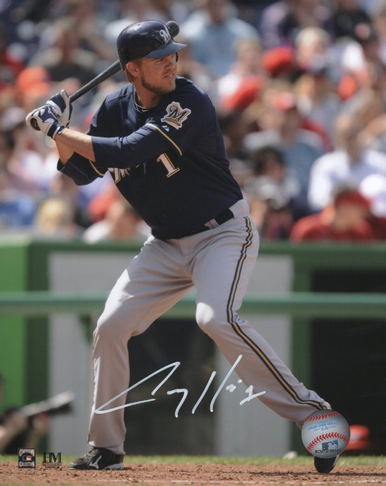 COREY HART SIGNED BREWERS 8X10 PHOTO #4