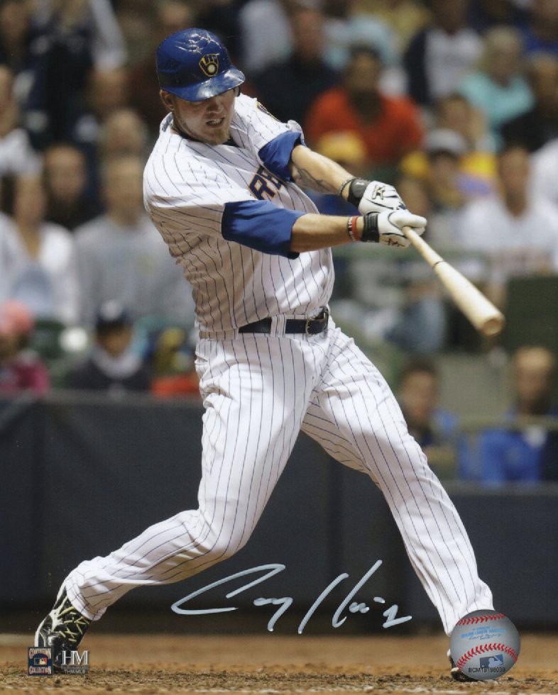 COREY HART SIGNED BREWERS 8X10 PHOTO #5
