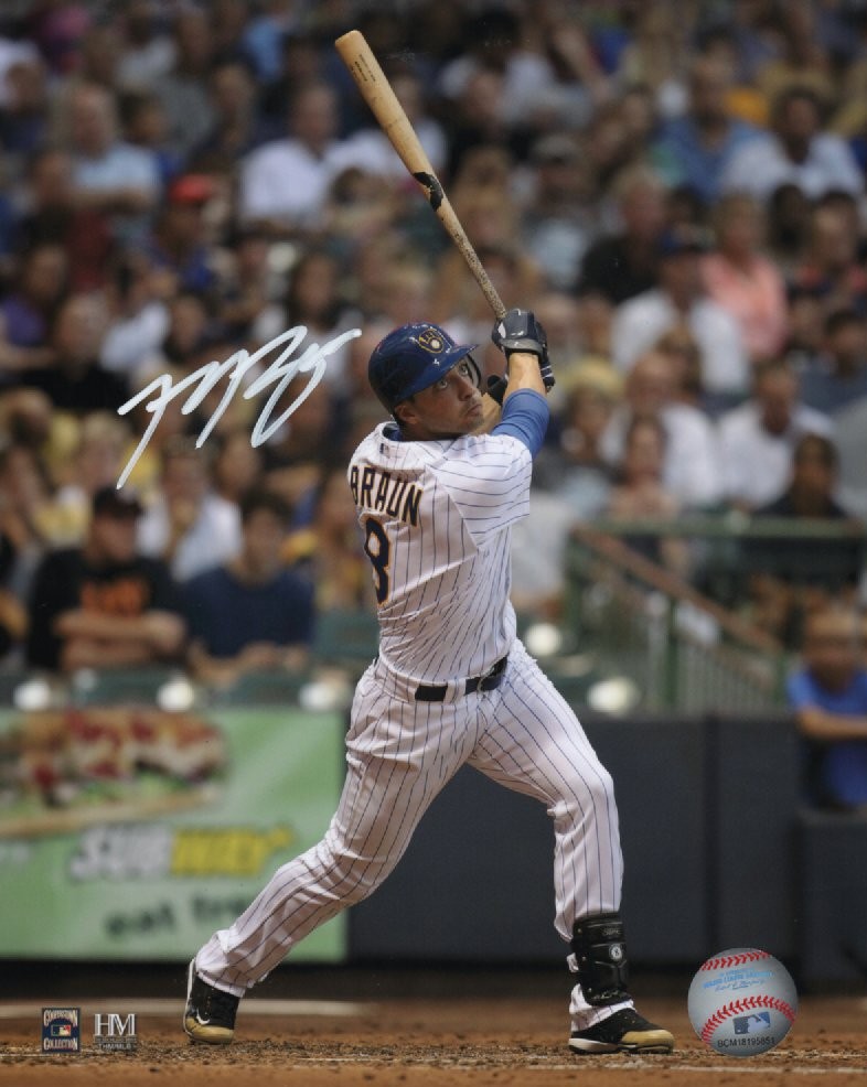 RYAN BRAUN SIGNED 8X10 BREWERS PHOTO #14