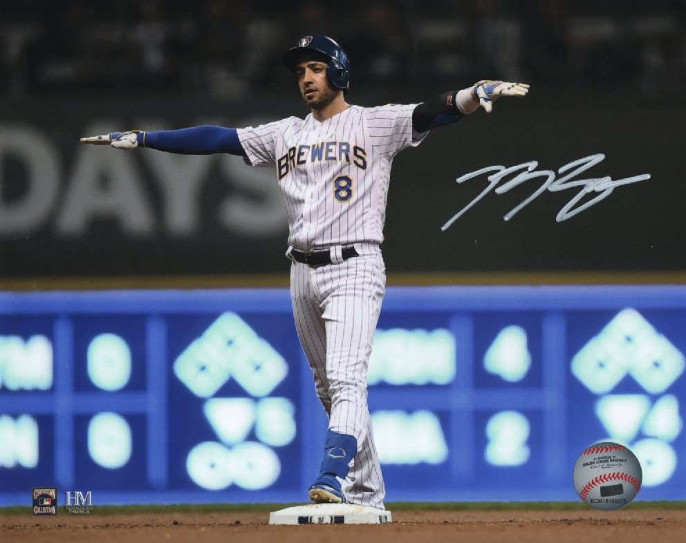 RYAN BRAUN SIGNED 8X10 BREWERS PHOTO #10