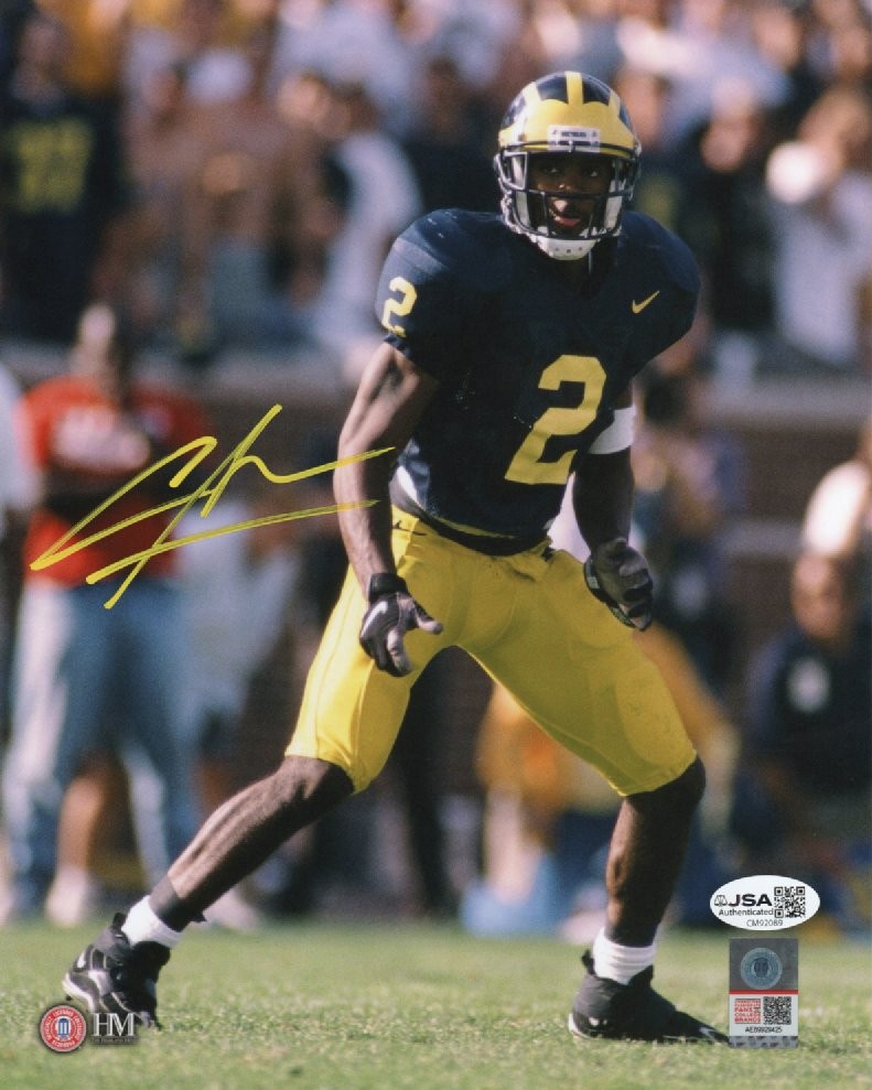 CHARLES WOODSON SIGNED 8X10 MICHIGAN WOLVERINES PHOTO #1 - JSA