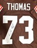 JOE THOMAS SIGNED CUSTOM REPLICA BROWNS BROWN JERSEY - JSA