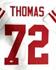 JOE THOMAS SIGNED CUSTOM REPLICA WI BADGERS WHITE JERSEY - JSA