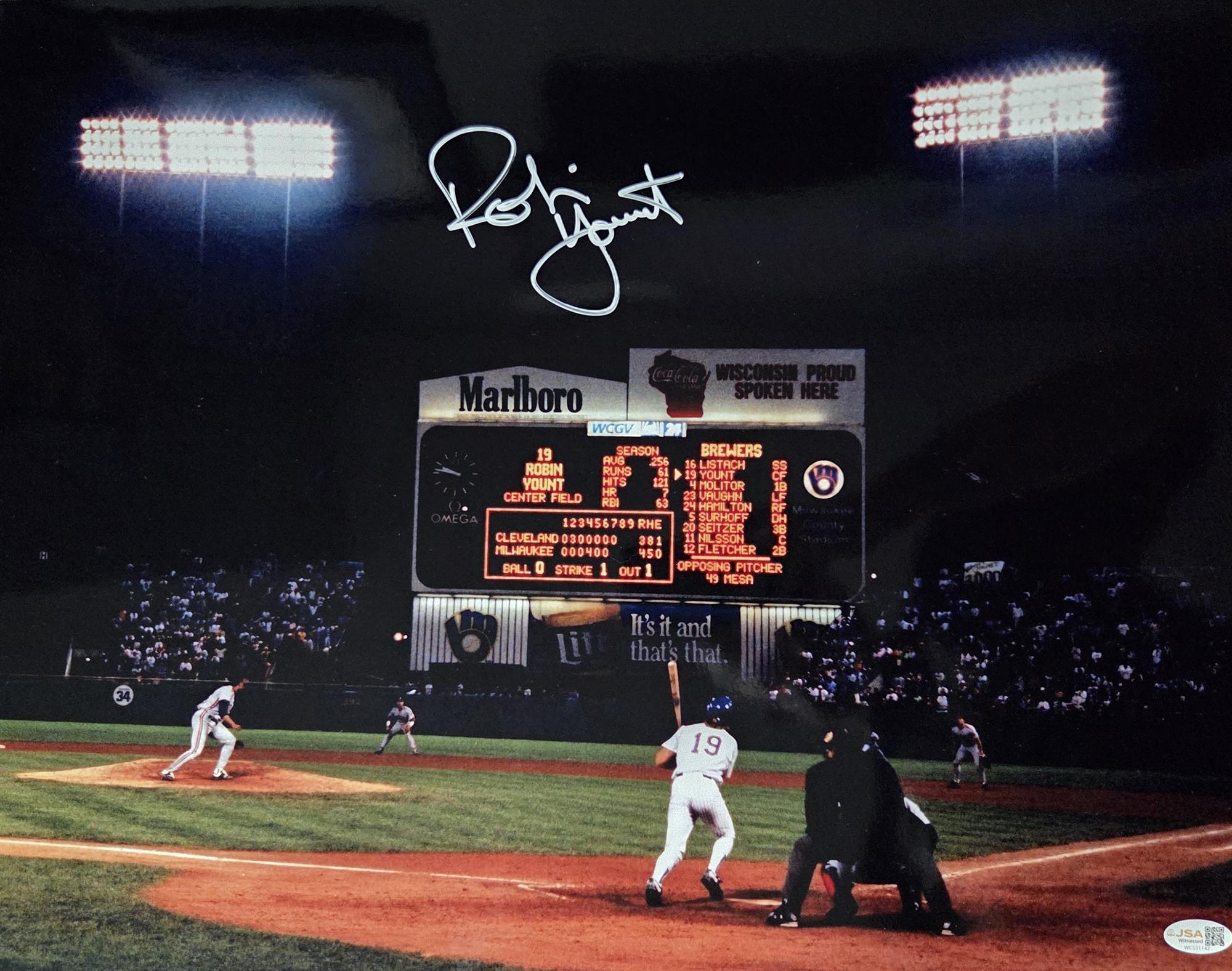 ROBIN YOUNT SIGNED 16X20 BREWERS PHOTO #13 - JSA