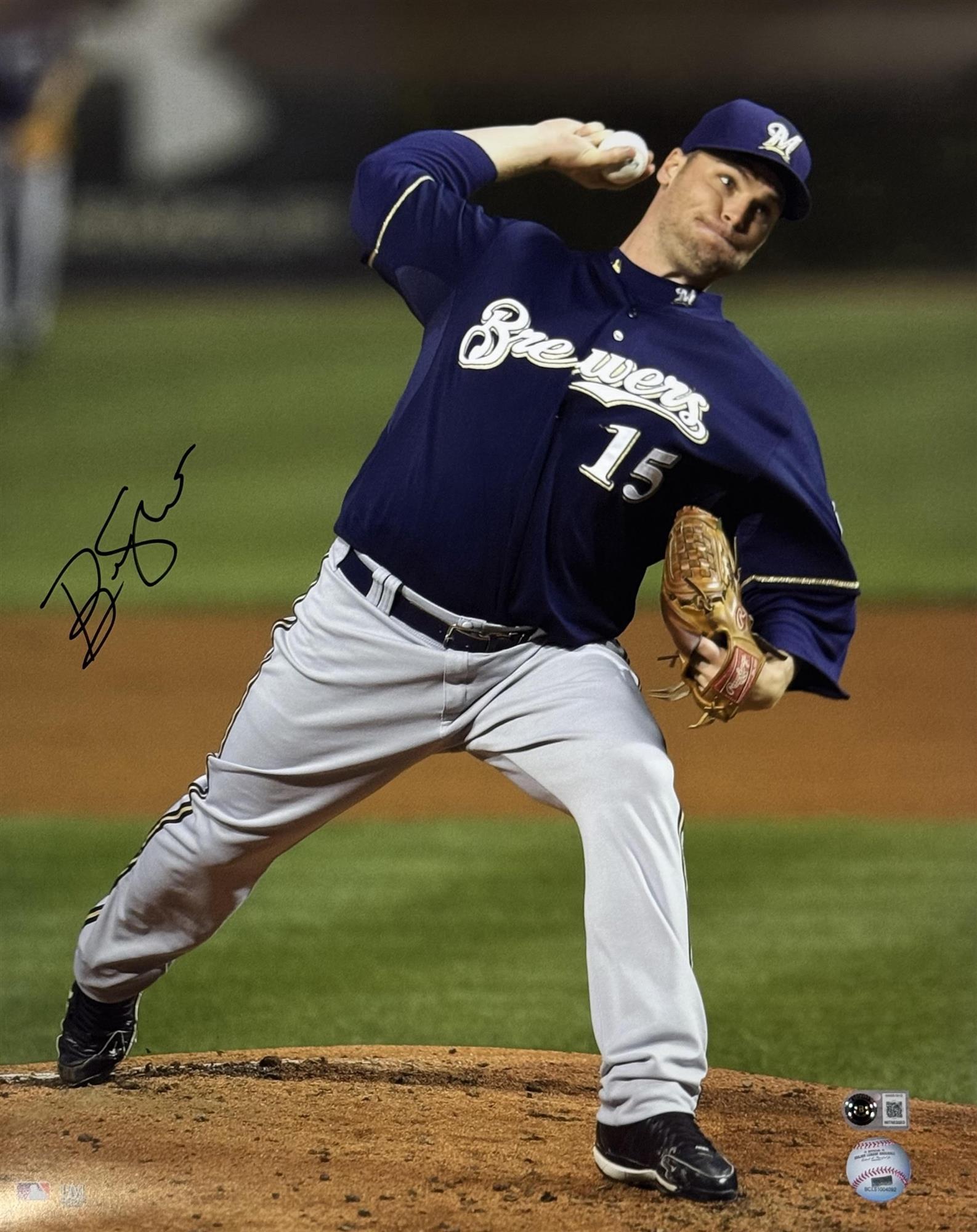 BEN SHEETS SIGNED 16X20 PHOTO #1 - MILWAUKEE BREWERS - BAS