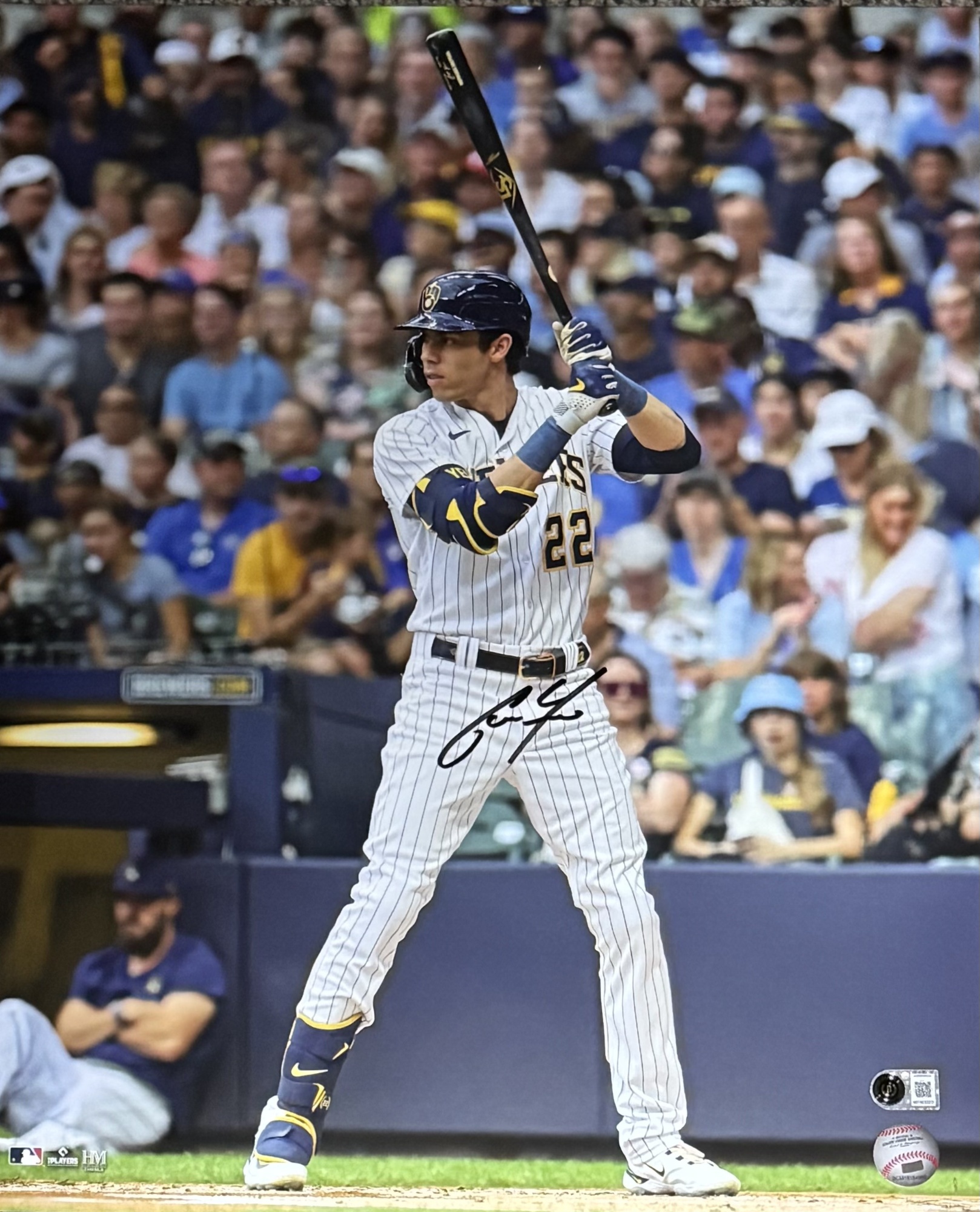 CHRISTIAN YELICH SIGNED BREWERS 16X20 PHOTO #3 - BAS