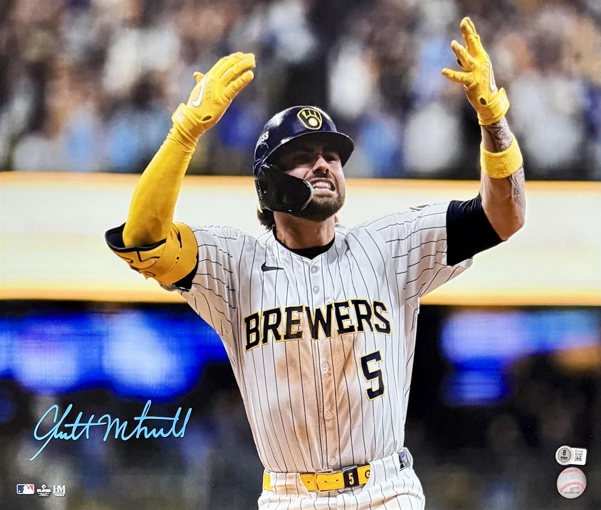 GARRETT MITCHELL SIGNED 16X20 BREWERS PHOTO #10 - BAS