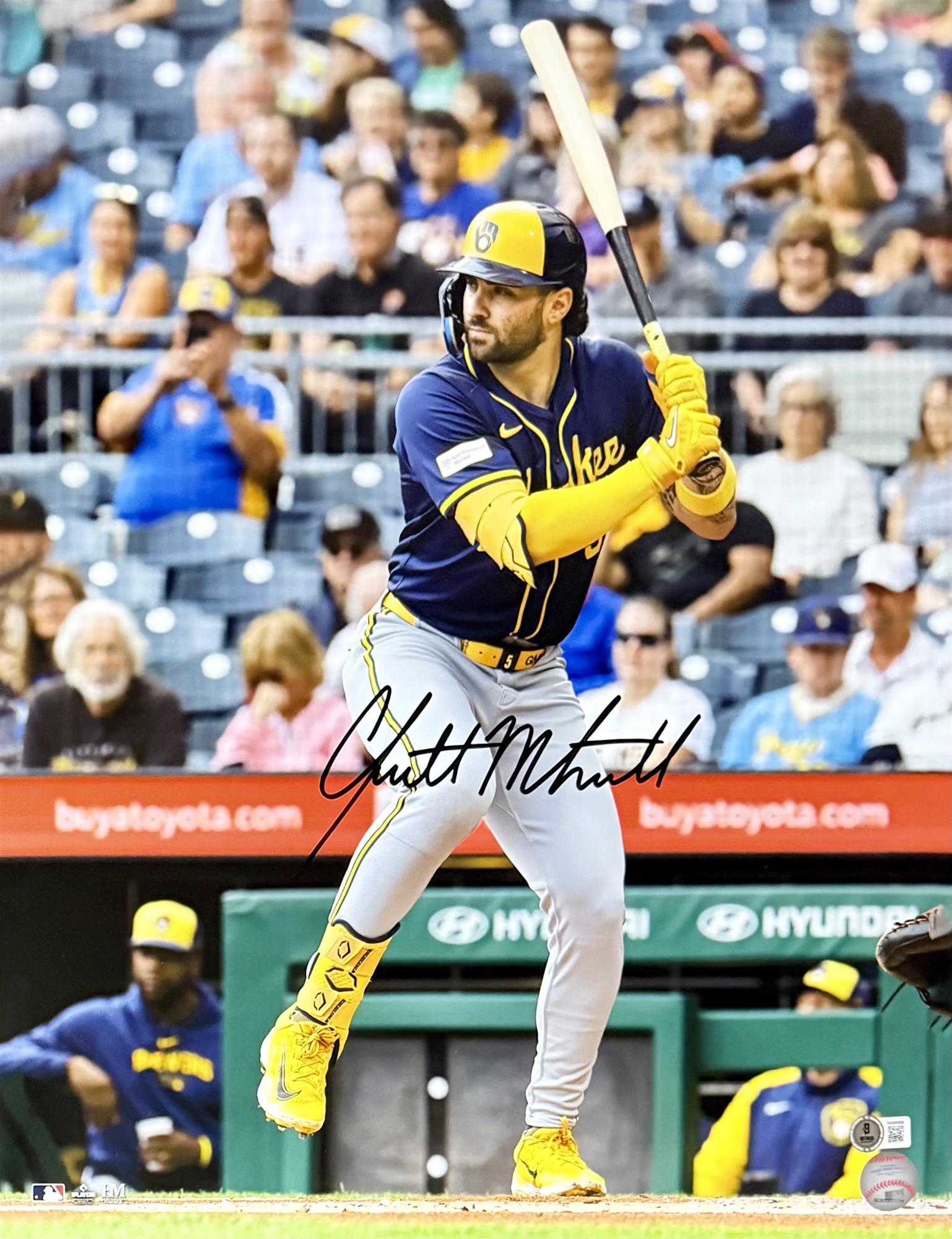 GARRETT MITCHELL SIGNED 16X20 BREWERS PHOTO #12 - BAS