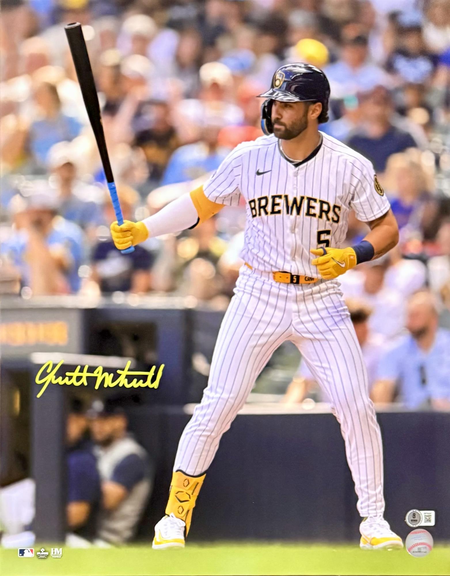 GARRETT MITCHELL SIGNED 16X20 BREWERS PHOTO #13 - BAS