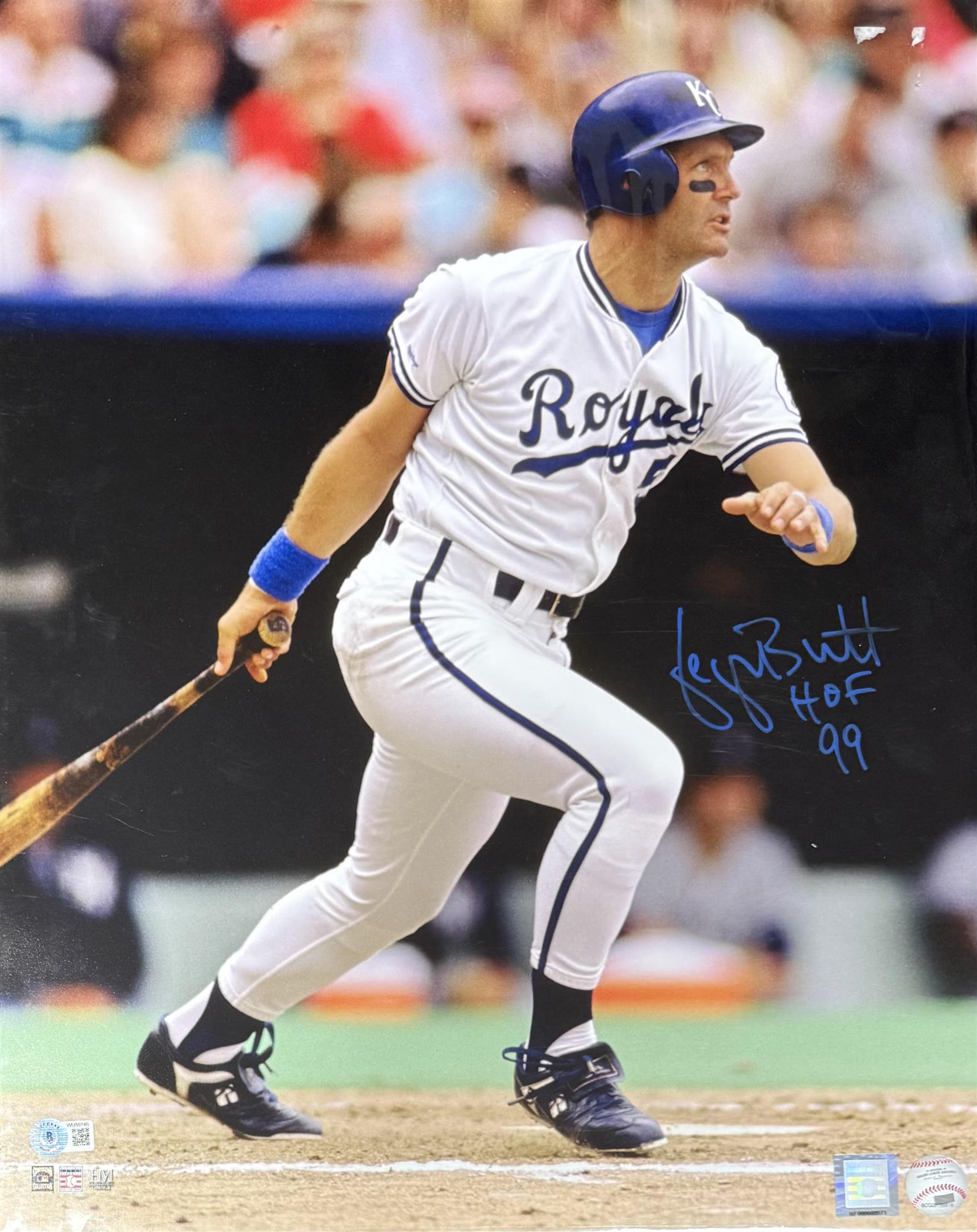 GEORGE BRETT SIGNED 16X20 KC ROYALS PHOTO #2 - JSA