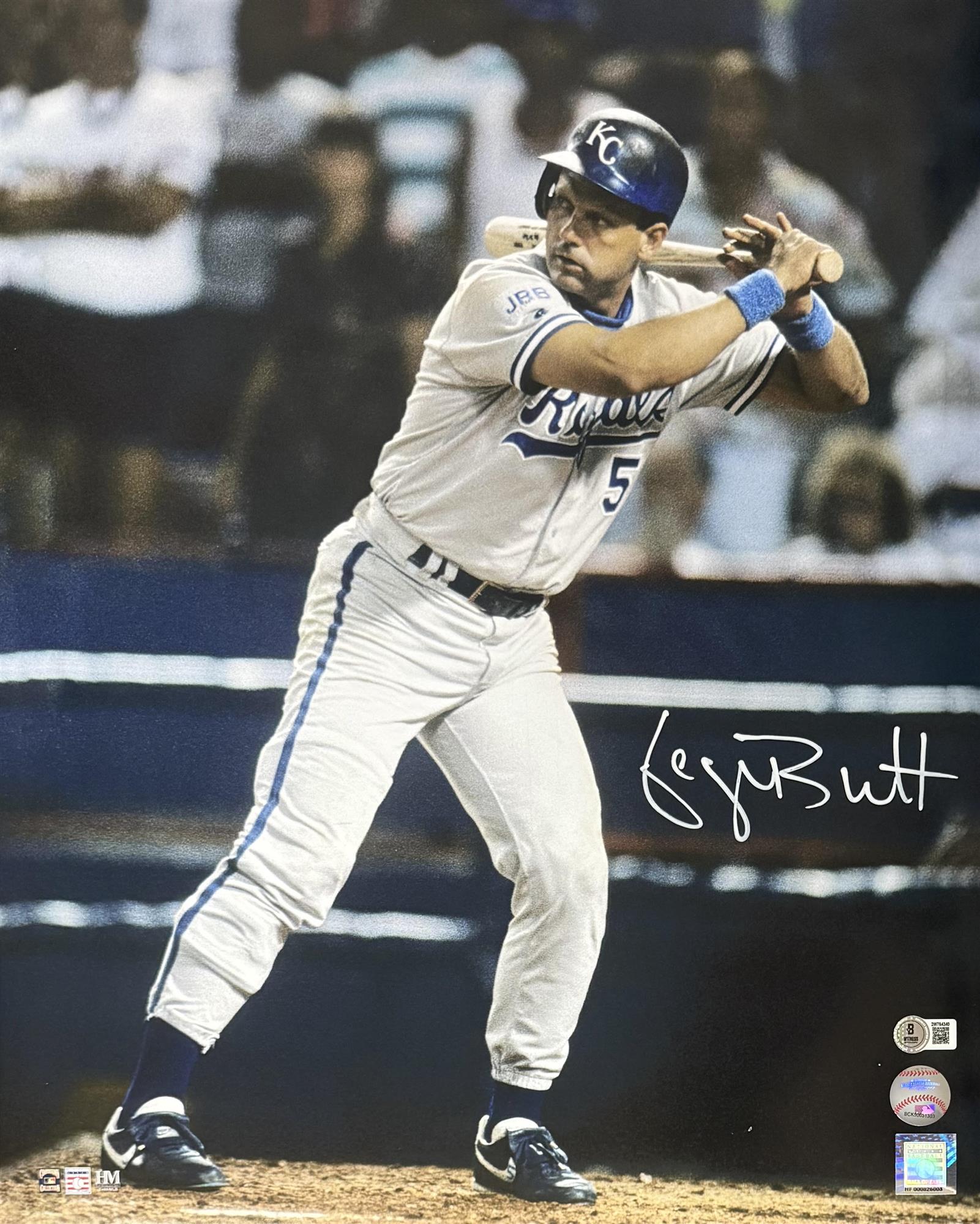 GEORGE BRETT SIGNED ROYALS 16X20 PHOTO #9 - BAS