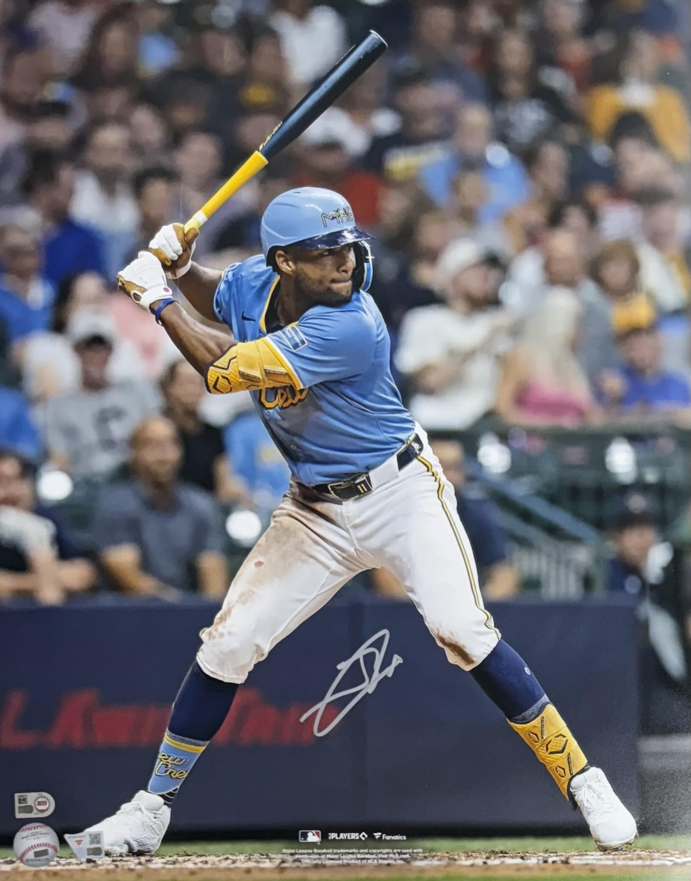 JACKSON CHOURIO SIGNED BREWERS 16x20 PHOTO #7 - MLB