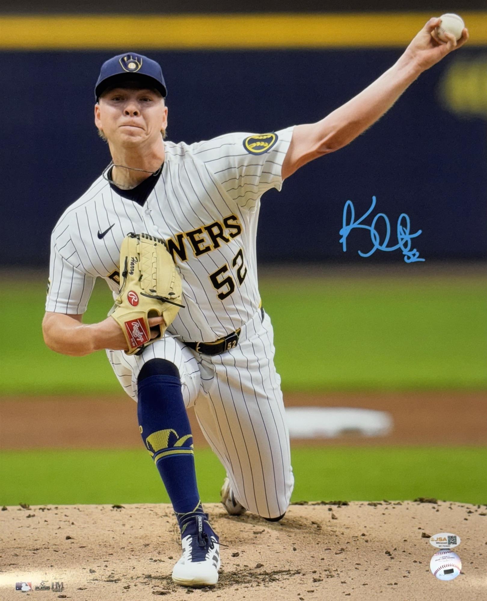 KYLE HARRISON SIGNED BREWERS 16X20 PHOTO #3 - JSA