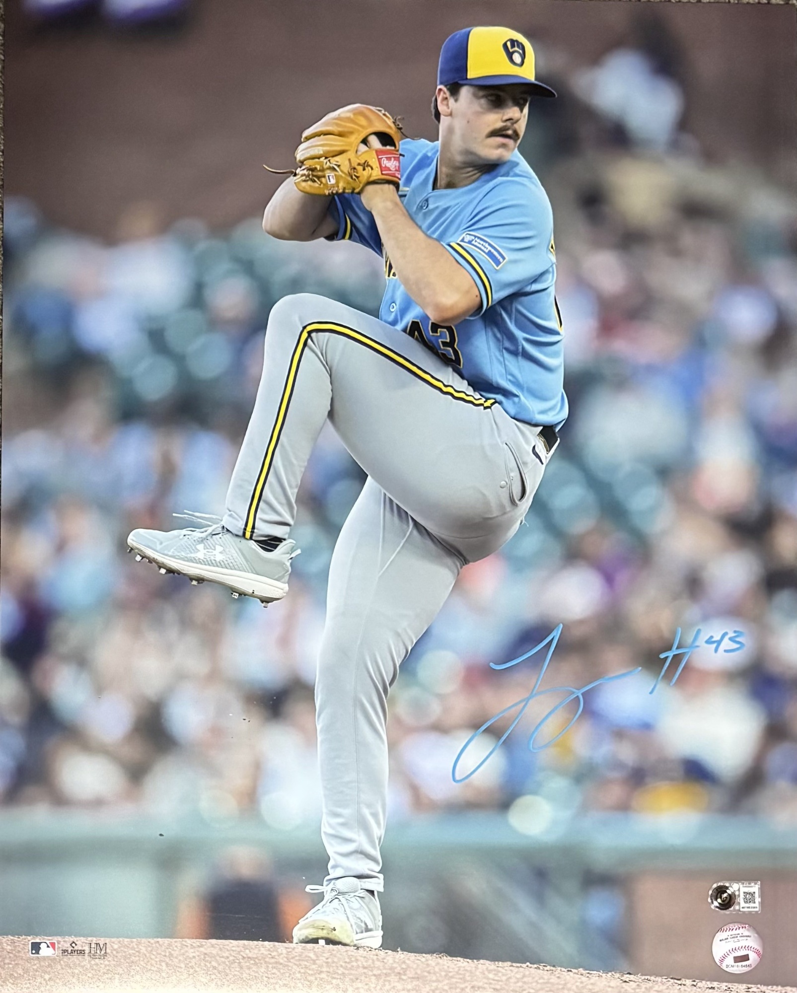 LOGAN HENDERSON SIGNED BREWERS 16X20 PHOTO #2 - BAS