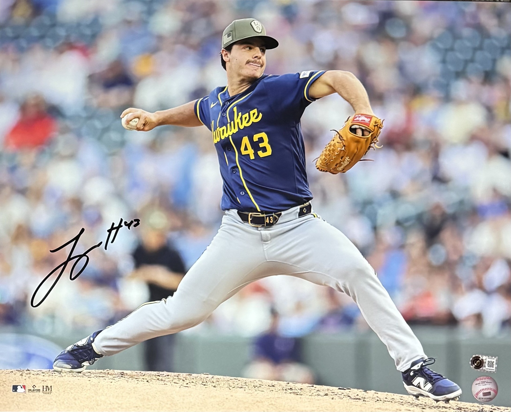 LOGAN HENDERSON SIGNED BREWERS 16X20 PHOTO #3 - BAS