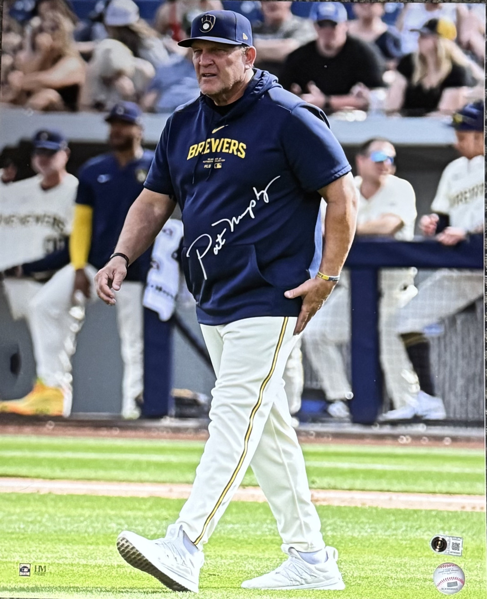 PAT MURPHY SIGNED BREWERS 16X20 PHOTO #2 - BAS