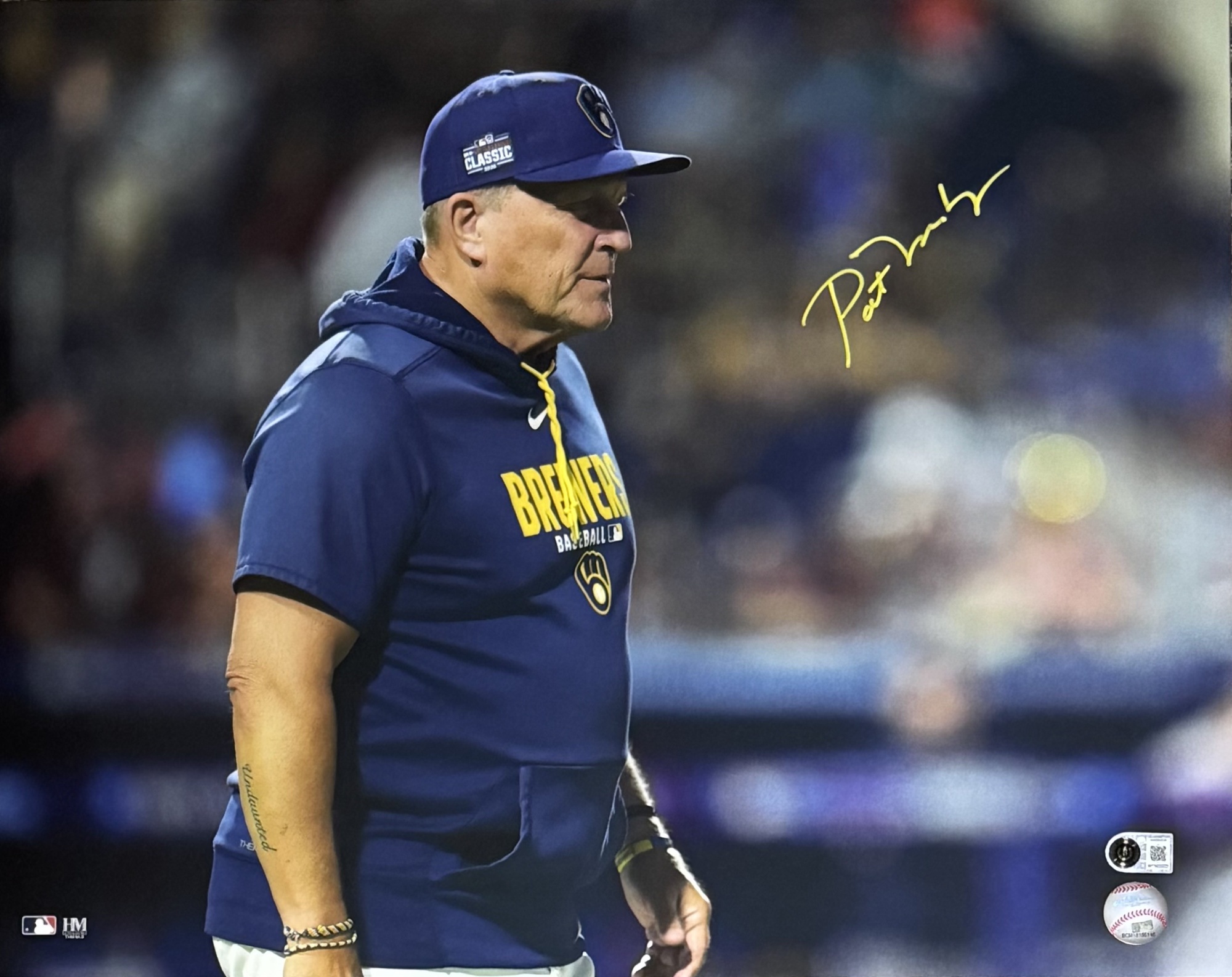 PAT MURPHY SIGNED BREWERS 16X20 PHOTO #4 - BAS