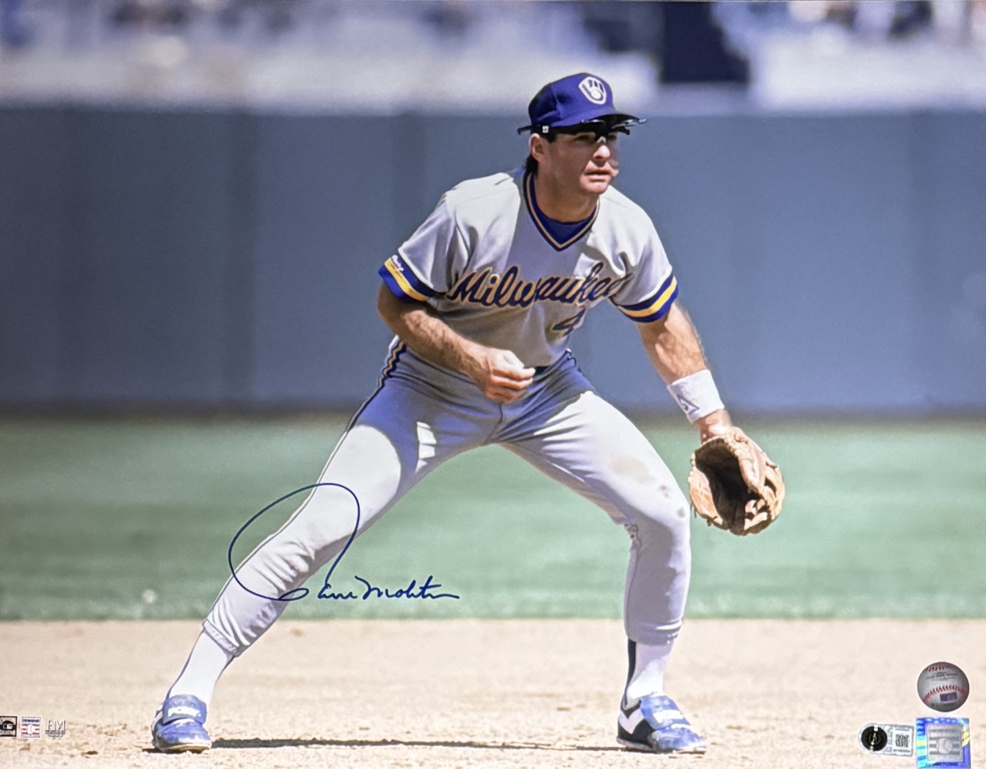 PAUL MOLITOR SIGNED 16X20 BREWERS PHOTO #12 - BAS